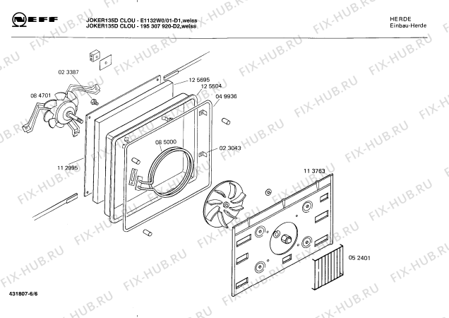 Схема №6 195307920 JOKER 135 D CLOU с изображением Переключатель для плиты (духовки) Bosch 00031094