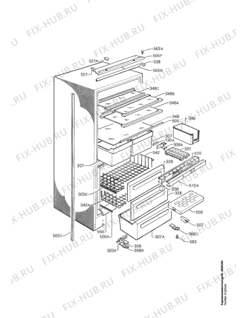 Схема №1 SN618 40I с изображением Сосуд для холодильной камеры Aeg 2265103024