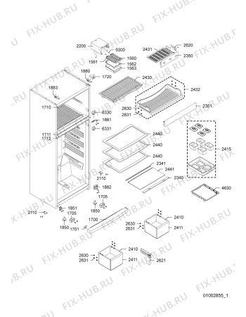 Схема №3 WTE 5243 A+ NFPW с изображением Панель для холодильника Whirlpool 480132100183