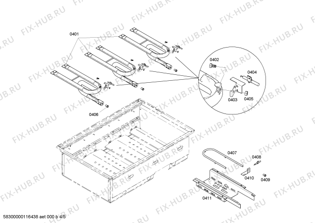 Схема №4 CGB36FZLP с изображением Выдвижной ящик для духового шкафа Bosch 00436911