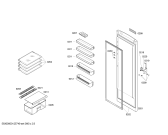 Схема №3 KS30RN01SD с изображением Дверь для холодильной камеры Bosch 00247467