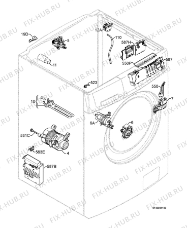 Взрыв-схема стиральной машины Arthurmartinelux AWW14581S - Схема узла Electrical equipment 268