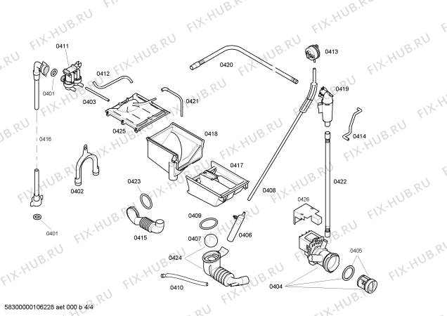 Схема №4 WXS120ANL extraklasse XS 120 A с изображением Противовес для стиралки Bosch 00218819