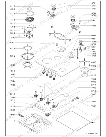 Схема №1 AKT 476/MR с изображением Поверхность для духового шкафа Whirlpool 481245068323