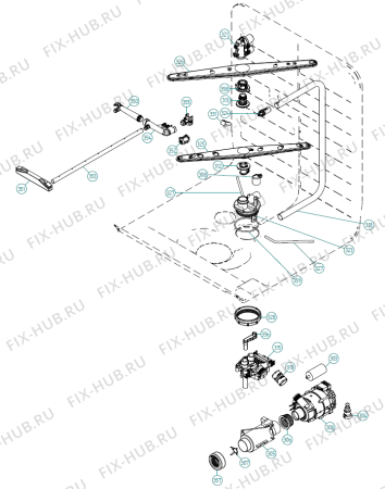 Взрыв-схема посудомоечной машины Asko D5654 XXL EU   -Stainless #8035654121 (339729, DW90.2) - Схема узла 03