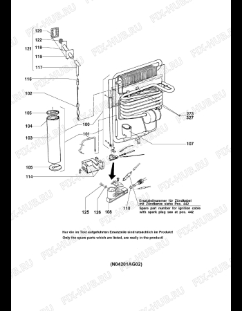 Взрыв-схема холодильника Dometic RM4201S - Схема узла Cooling generator