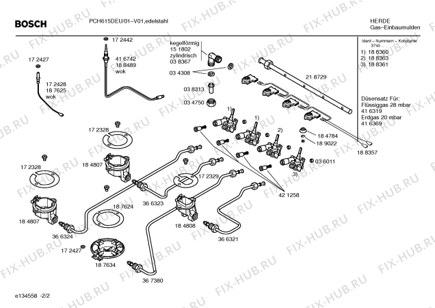 Взрыв-схема плиты (духовки) Bosch PCH615DEU Bosch - Схема узла 02