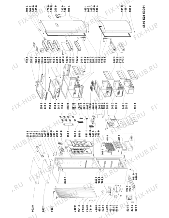 Схема №1 ARC7550IX (F092000) с изображением Фильтр для холодильника Indesit C00340928