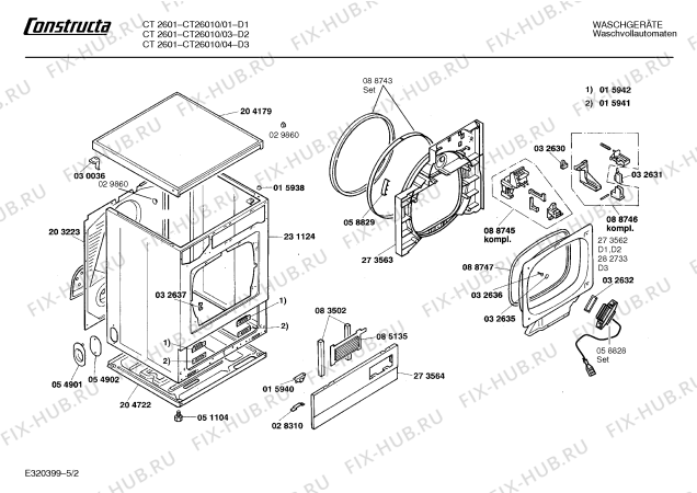 Схема №4 CT26010 CT2601 с изображением Панель для сушильной машины Bosch 00273697