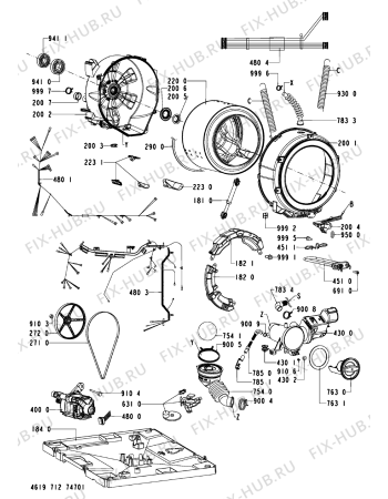 Схема №2 AWM 1011 с изображением Обшивка для стиралки Whirlpool 481010464503