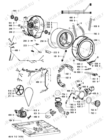 Схема №2 WAB 1211 SW с изображением Микромодуль для стиральной машины Whirlpool 481010393644