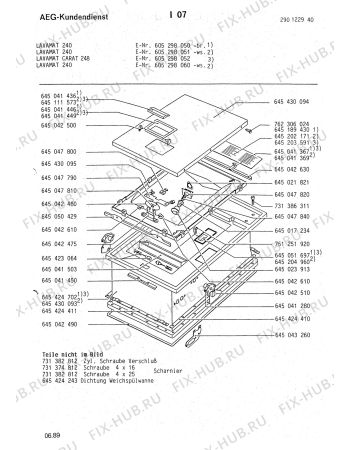 Схема №1 LAV 240 BR с изображением Всякое для составляющей Aeg 8996450414462