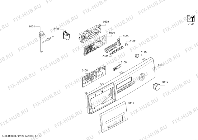 Схема №4 WAK2021STR Maxx 8 с изображением Панель управления для стиралки Bosch 00749321
