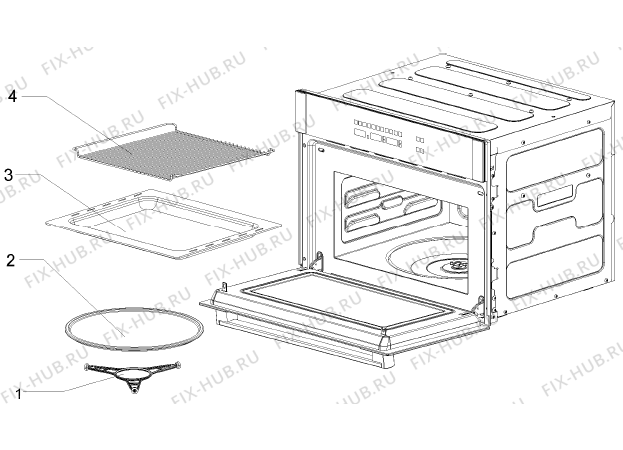 Взрыв-схема микроволновой печи Gorenje BOC5322AX (231361, BT32CF2) - Схема узла 11