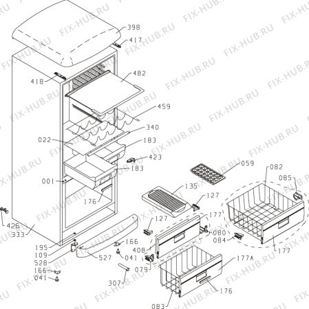 Схема №4 RK6285OA-L (226650, HZS2866) с изображением Дверь для холодильника Gorenje 234912