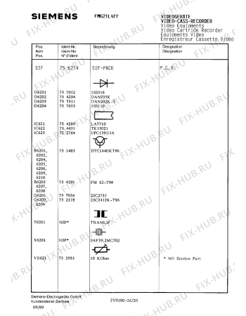 Схема №22 FM621L4FF с изображением Пульт дистанционного управления для видеоэлектроники Siemens 00755979