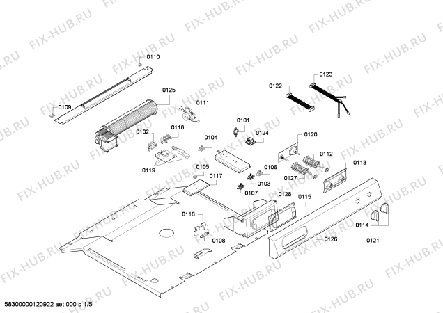 Схема №5 EB261101 с изображением Датчик температуры для плиты (духовки) Bosch 00643571