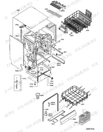 Схема №4 ADG 5500/1 с изображением Панель для посудомоечной машины Whirlpool 480140102686
