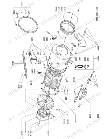 Схема №3 AWG 989 HK с изображением Декоративная панель для стиральной машины Whirlpool 481245279734