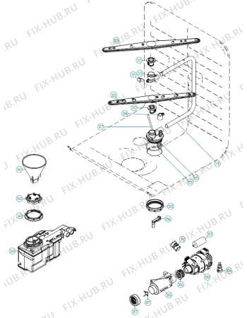 Взрыв-схема посудомоечной машины Pelgrim GVW790ONYP01 NL   -GVW790ONYP01 (401802, DW90.2) - Схема узла 03