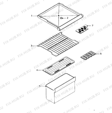 Взрыв-схема холодильника Tricity Bendix CPR4W - Схема узла Furniture