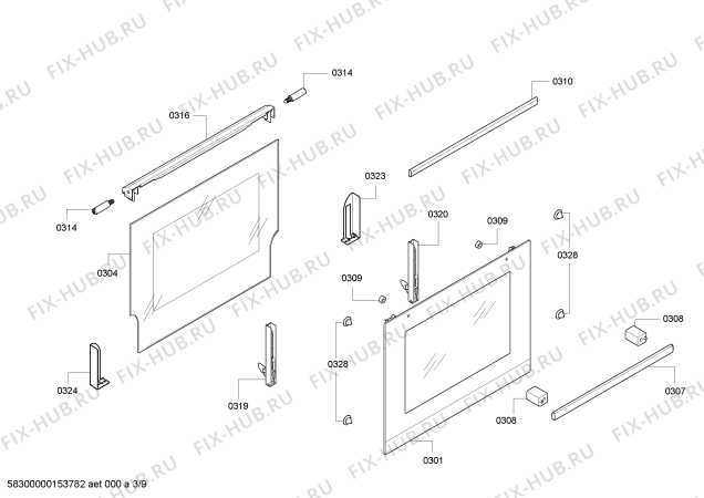 Схема №8 U14M42S0GB с изображением Верхний нагревательный элемент для плиты (духовки) Bosch 00703649