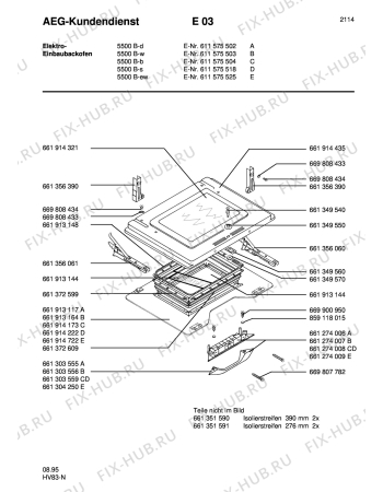 Взрыв-схема плиты (духовки) Aeg COMP. 5500B-B - Схема узла Section2