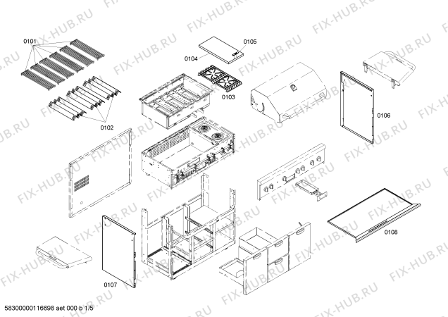 Схема №4 CGB48RSBU с изображением Выдвижной ящик для духового шкафа Bosch 00143142