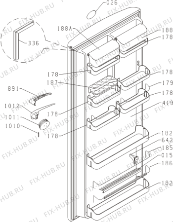 Взрыв-схема холодильника Baumatic RETRO12IV (258837, HTS2866) - Схема узла 02