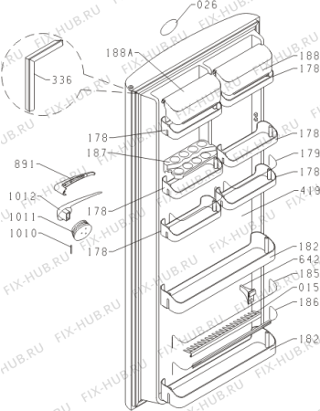 Взрыв-схема холодильника Gorenje RB6288OR (137378, HTS2866) - Схема узла 02