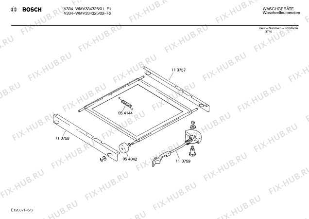 Взрыв-схема стиральной машины Bosch WMV334325 V334 - Схема узла 03