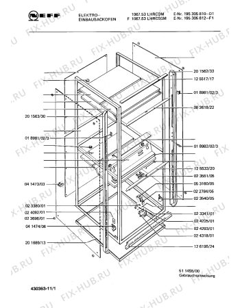 Схема №9 195305810 1067.53LHRCDM с изображением Уплотнитель для плиты (духовки) Bosch 00083338