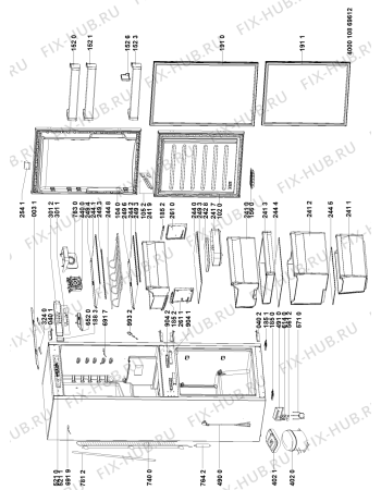 Схема №1 BCB 7525 E C AAA O3 с изображением Ящик (корзина) для холодильной камеры Whirlpool 481010807744