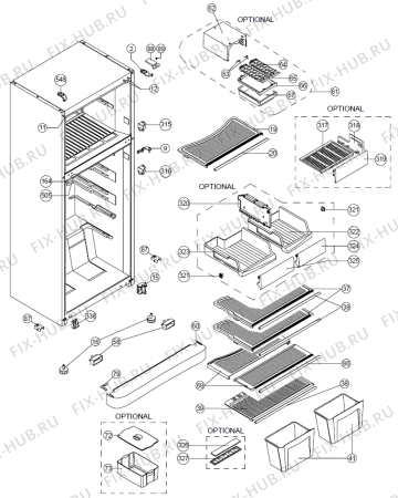 Схема №1 NRF71430W (180848) с изображением Ящик (корзина) для холодильника Gorenje 243121