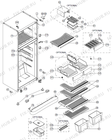 Схема №1 NRF71430W (180848) с изображением Сосуд для холодильника Gorenje 228321