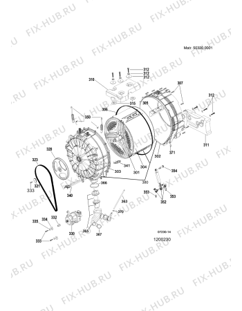 Взрыв-схема стиральной машины Ariston AVXXF1491EX (F039130) - Схема узла