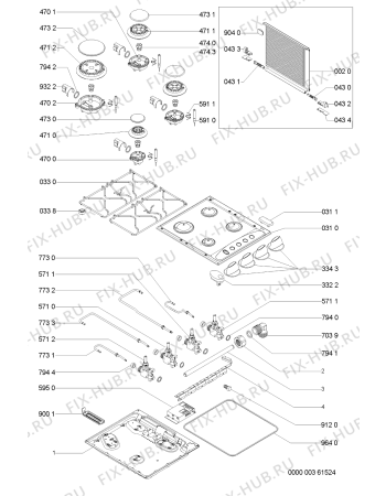Схема №1 AKM 250/CF с изображением Затычка для духового шкафа Whirlpool 481244038948