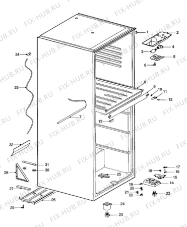 Взрыв-схема стиральной машины Zanussi ZFC36/46 - Схема узла Cabinet + furniture (extra)