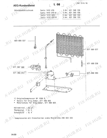 Взрыв-схема холодильника Aeg SAN1410 UFB - Схема узла Section3