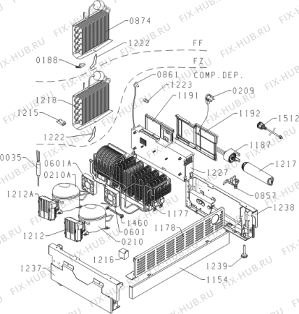 Схема №4 ZIC30GNDII (291960, HZLF3876) с изображением Проводка для холодильной камеры Gorenje 299750