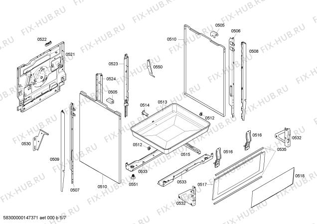 Схема №3 HC858540U с изображением Стеклокерамика для электропечи Siemens 00685063