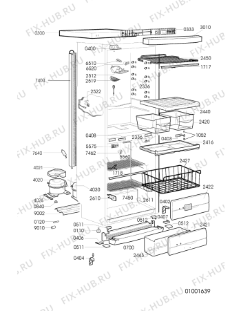 Схема №1 ARC 8310/DF с изображением Ящичек для холодильника Whirlpool 481241829707