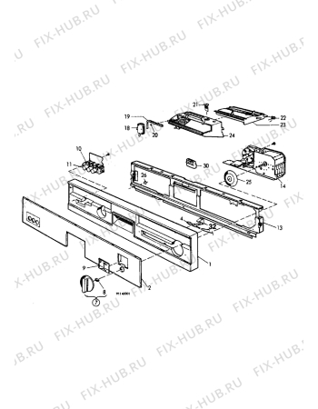 Взрыв-схема посудомоечной машины Electrolux BW301W - Схема узла Command panel 037