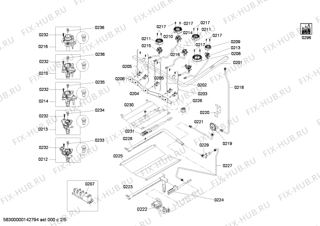 Схема №5 HGS3023UC с изображением Кабель для плиты (духовки) Bosch 00651134