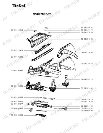Схема №1 GV8980Z0/23 с изображением Фиксатор для утюга (парогенератора) Tefal CS-00131043
