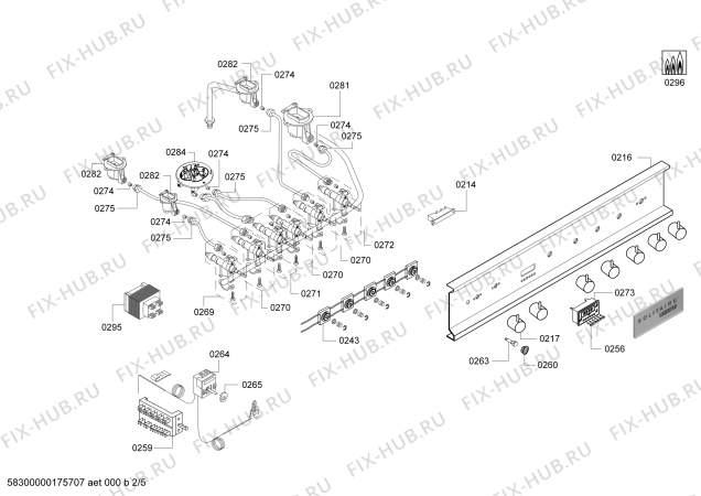 Схема №3 SOH903450I с изображением Газовый кран для плиты (духовки) Bosch 00622286