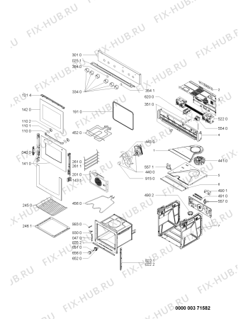 Схема №1 AKZ 614/IX с изображением Панель для плиты (духовки) Whirlpool 480121103615