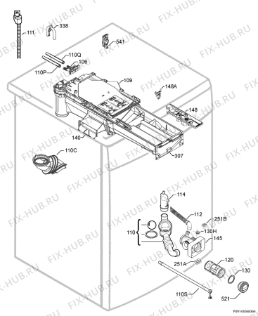 Взрыв-схема стиральной машины Zanussi ZWN57120L - Схема узла Hydraulic System 272