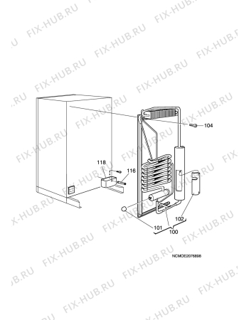 Взрыв-схема холодильника Sibir (N Sr) VCR-110GE - Схема узла C20 Cold, User manual E