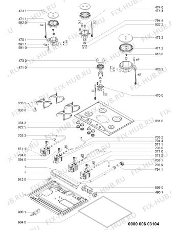 Схема №1 AKM 351/WH/02 с изображением Затычка для плиты (духовки) Whirlpool 481060117731